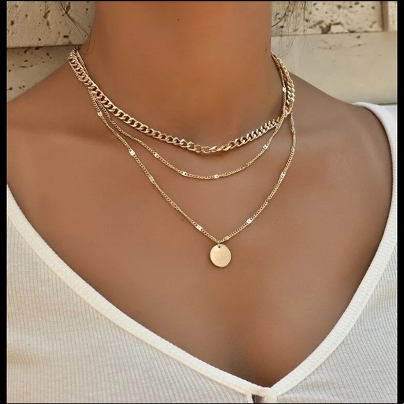 Jewelry - NEW GOLD Triple Small Minimal Necklaces